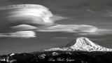 Mount Adams with Standing Lenticular Cloud Formation, Cascade Mountains, Washington 1446  