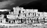 Taos Pueblo or Pueblo de Taos, North House, Pueblo Peak, Taos Mountain, New Mexico 396a 
