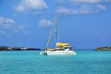Sailboat in between Little Majors Cay and Big Major Cay, The Bahamas 222  