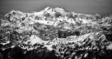 First Snow on Mt Olympus, Olympic National Park, Washington 771bw 