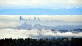 Happy New Year 2024 with Bellevue and Seattle, Puget Sound, Olympic Mountains, Washington 050 