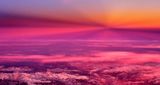 Orange and Pink Sunset somewhere Sierra Nevada Mountain, California 070  