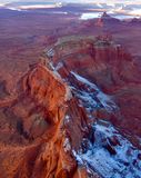 Snow Covered Tse Binjoobaahi, Boundary Butte, Lake Powell, Colorado River, Gunsight Butte, Romana Mesa, The Sand Hills, Arizona 