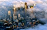 Seattle in Overcast on Thursday Morning, Washington 012A  