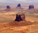 Mittchell Butte, The View Hotel, West Mitten, East Mitten, Merrick Butte, Monument Valley, Navajo Tribal Park, Navajo Nation, Ar