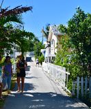 Walking on Back Street in Hope Town, Elbow Cay, Bahamas 638  