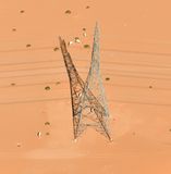 White Camels and Transmission Tower, Ushairat Sudar, Saudi Arabia 901  