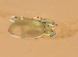 Camel Corral in desert, Ushairat Sudair, Saudi Arabia 894 