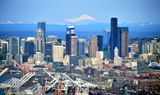 Seattle Waterfront, Pioneer Square, Smith Tower, Seattle Skyline, Columbia Tower, Mount Baker, Twin Sisters, Washington138 