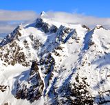 Mount Shuksan, Summit Pyramid, The Hourglass, Hanging Glacier, Upper Curtis Glacier, Lower Curtis Glacier, Sulphide Glacier, Cas