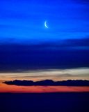 Crescent Moon and Sunrise over Eastern Washington 081  