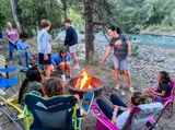 13 Summer reunion outside by the river