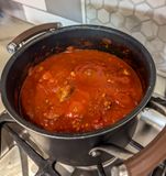 Simmering Spaghetti Sauce 