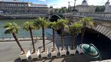 The Seine River with Palm Trees