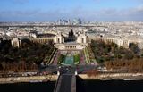 Trocadero - Seen from the Eiffel Tower and downtown Paris