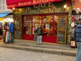 Michelle in front of the Cafe Montmartre