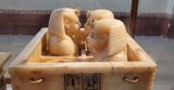 King Tuts Treasures - Canopic Jars made of Alabaster.