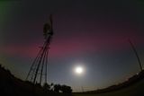 8:08 pm - A view South with the Moon (50+% illuminated)