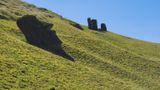 Moai looking into the sky at Rano a Raraku