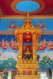 Wat Khao Rang Phra Ubosot Abbots Chair and Buddha Image (DTHP0557)