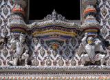 Wat Pariwas Ubosot Supporting Demons (DTHB2648)