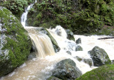 water over rocks in creek