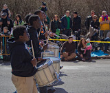 Drumsticks at attention.