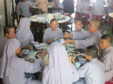 Novices having lunch