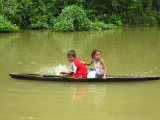 Bailing out the canoe