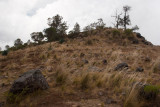 Escena de altura y clima frio camino a la cima