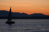 Sunset at Port of Seattle, WA