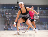 Nicol David (Malaysia) v Omneya Abdel Kawy (Egypt) crimson/black