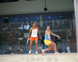 Dipika Pallikal (India) v Jenny Duncalf (England) blue/yellow