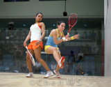 Dipika Pallikal (India) v Jenny Duncalf (England) blue/yellow