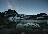 Night,  Moonlit Peak Over Muriel Lake