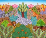 Jackson P. Etienne 24 x 20 Jungle Scene II