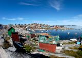Aasiaat harbour & houses view