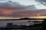 Sunset, Moose River shoreline in Moosonee - C1