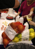 Locally-grown citrus fruit, served at the main center