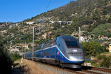 A TGV Duplex to Paris, heading to Nice and coming from Ventimiglia.