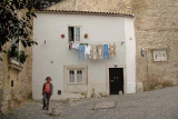 Girl near castle, lisbon