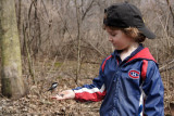 Charles-Étienne et sa première mésange - Charly and his first Chickadee