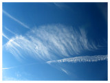 Some clouds appear to like Chemtrails (trails disappear after being surrounded by these clouds)