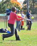 Beth Backs Up The Outfielders
