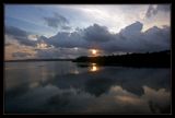 sunrise from our room @ the West Plaza By the Sea, Koror