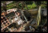 wreckage of a WWII plane