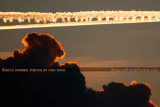 2012 - Contrails left across South Floridas western sky after sunset aviation stock photo #2458
