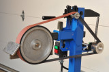 Contact wheel with adjustable tool support