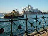 Opera House and one of the many Sydney ferries.