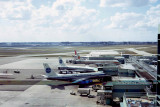 1970 to 1973 - view of Concourse 4 (now E) from the airport hotel.